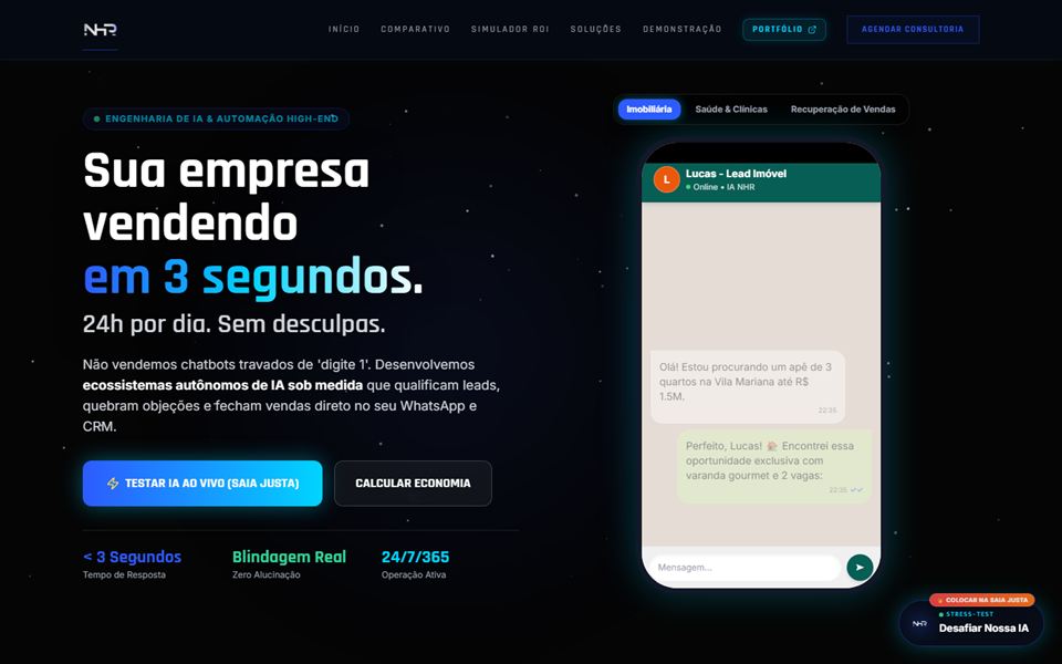 NHR.ai homepage